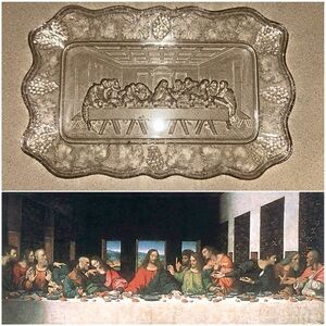‘The Final Supper’ Decorative Glass Relish Tray
